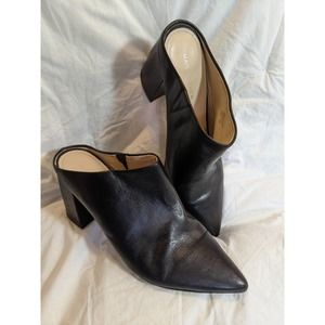 MARC FISHER BLACK SLIDE BOOTIE! GORGEOUS, LEATHER, NEAR NEW! SIZE 8.5